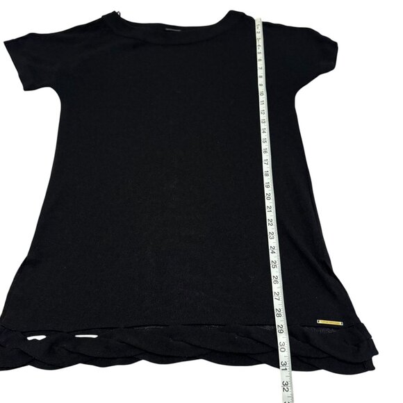 Maryan Mehlhorn Women's Black Knitted Round Neck Shirt Dress Size S - Picture 12 of 12